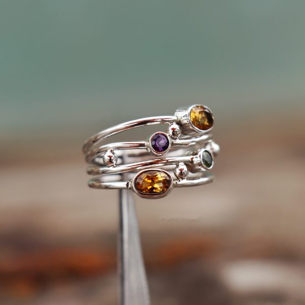 Diamond Studded Hollow Ring Bohemian Ethnic