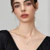Water Drop Pendant Female Light Luxury Silver Necklace