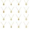 Glossy Water Drop 26 English Letter Pendant Copper-plated Gold Simple Pendant Female