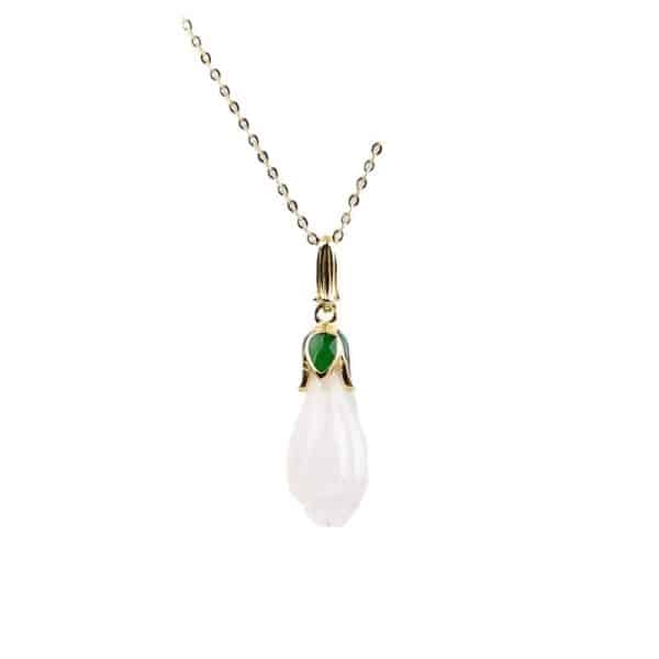 Sterling Silver Magnolia Necklace For Women