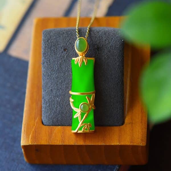 Women's Gold-plated Sand Gold Accessories High-rise Lucky Bamboo Clavicle Chain