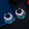 Circle Drop Zircon Tassel Fairy Earrings