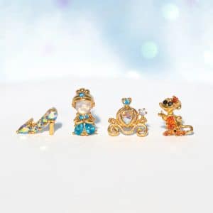 Women's Niche Zircon Earrings Four-piece Set
