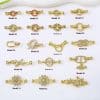 18K Gold Color Pearl Necklace Buckle