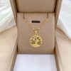 Gold-plated Micro-inlaid Full Rhinestone Zircon Lucky Tree Light Luxury Cross-border Necklace