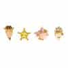 Women's Fashion Color Zircon Earring Set