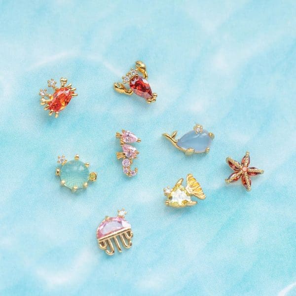 Zircon Earrings 4-piece Set Exquisite And Cute