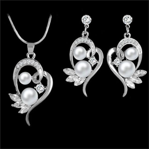 Bridal Necklace Set Wedding Accessories Pearl Jewelry