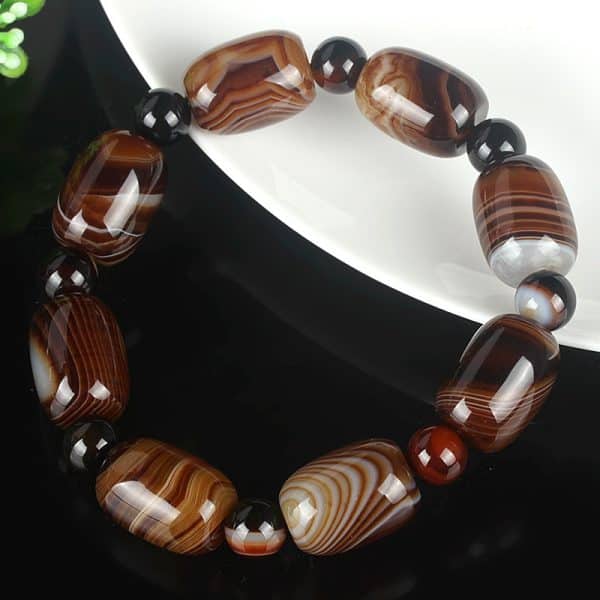 A Lucky Drum Bead Buddhist Prayer Bead Bracelet