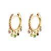 Silver Needle One Piece Diamond Earrings Double Circle Fashion Trend