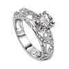 Zircon Ring Colorful Gold Four Claw Diamond