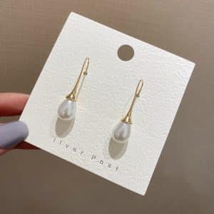 Creative All-match Pearl Eardrops Water Drop Earrings