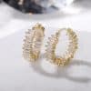 Personalized Single Row Water Drop AAA Zircon Earrings