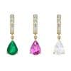Water Drop Pendant Earrings With Zircon Microinlay