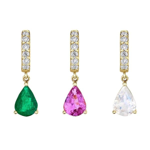Water Drop Pendant Earrings With Zircon Microinlay