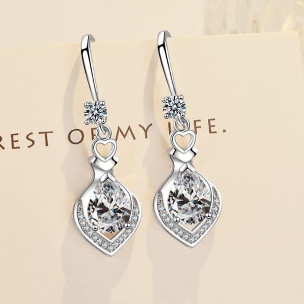 Temperament Water Drop Mid-length Earrings For Women