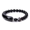 Black Agate Diamond-shaped Cut Bracelet For Women