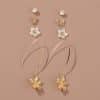 Set Combination Earrings Simple Temperament All-match Pearl Earrings