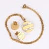 Necklace Earrings Set Ladies Stainless Steel Set