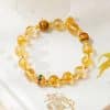 Yellow Transparent Glass Women Bracelet