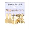 Fashion Punk C-shaped Circle Pearl Set Earrings