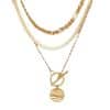 Fashion European And American Style Coin Wafer Pendant Snake Bones Chain