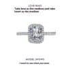 Women's Sterling Silver Moissanite Closed Ring