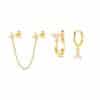 Women's Snake Shape Spiral Hoop Earrings Set