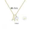 Stainless Steel 26 Letter Double Pendant Necklace