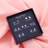 New 925 Silver Needle Earrings Gift Box Fashion Xingyue Combination Set