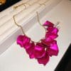 European And American Simple Petal Flower Tassel Clavicle Item