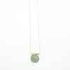 European and American style jewelry, snake leather chain, long green stone, white stone round inlaid necklace