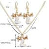 Christmas White Elk Alloy Drop Oil Set Chain Earring Necklace