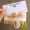 Creative Retro Geometric Pearl Earrings Set