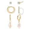 Brass Plating Pearl Fashion Earrings Three-piece Set