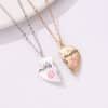 2PCS Set Jewelry Mother Daughter Necklace Matching Heart Magnetic Pendant Fashion Gifts For Mother's Day