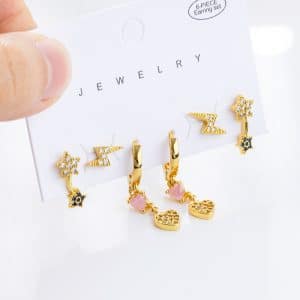 Lightning Current Su Star Earrings Simple And Exquisite 6 Piece Set