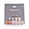 6 Pairs Of One Card Simple Flower Small Earrings Set Pearl Shell Female Earrings Diamond Jewelry Jewelry