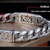 925 Silver Hollow Carved Men's Bracelet