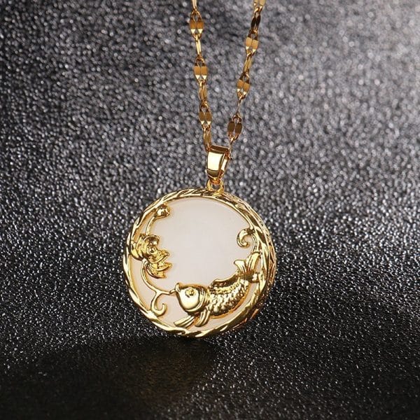 Autumn And Winter Gold-plated Titanium Steel Necklace For Women