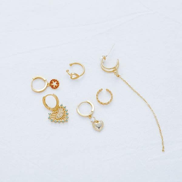 Women's Fashion Versatile Love Fringe Earrings Set