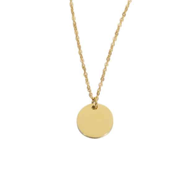 Stainless Steel Geometric Wafer Necklace Pendant