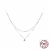 All-matching New Shining Double-layer Necklace S925 Sterling Silver Personality