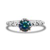 925 Sterling Silver Moissanite Ring Women's Pt950 Gold-plated Vine Winding Light Luxury