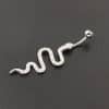 Belly Button Nails With Sterling Silver Snake Set With Zircon