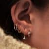 Zircon Triangle Stud Earring Set 4 Piece Set