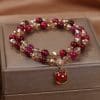 Ins Natural Rose Tigereye Crystal Bracelet