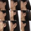 Multi-element Letter Shape Earring Set