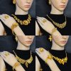 Women's Jewelry Suit Necklace Earring Ring Bracelet Four-piece Set