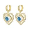 Personalized Blue Eye Color Preserving Bronze Micro Set Earrings